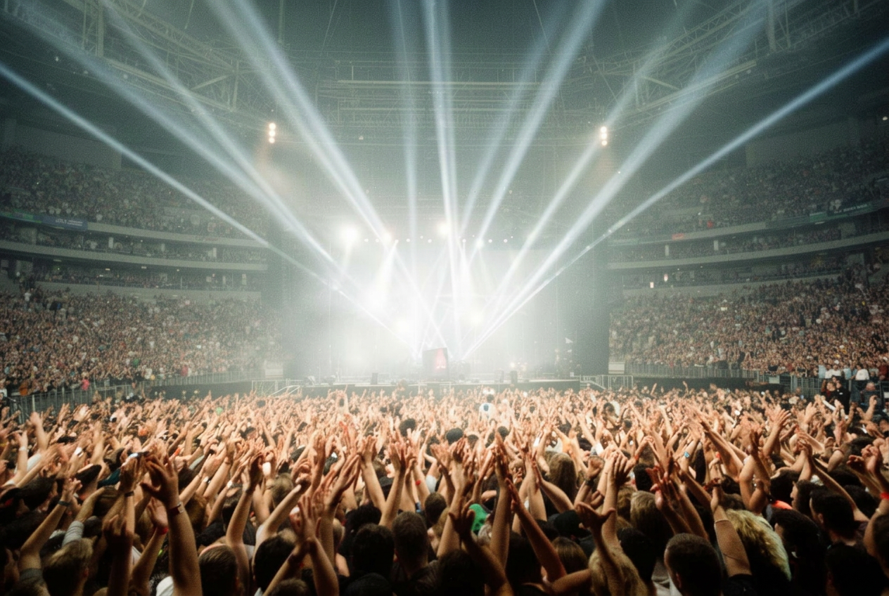 Live music crowd at a concert